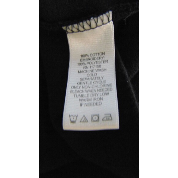 Quacker Factory Tunic Top Womens Size 2x Black / White Embroidered V-Neck S/S - Picture 9 of 10